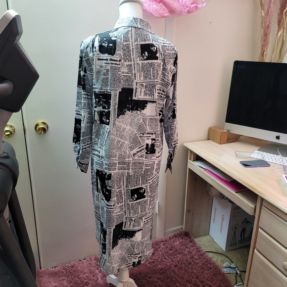 Asymmetrical Newspaper Dress - Picture 6 of 6